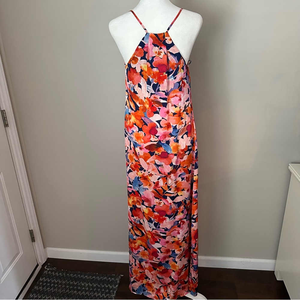Tahari ASL Floral V-Neck Maxi Dress XSmall - Picture 7 of 11